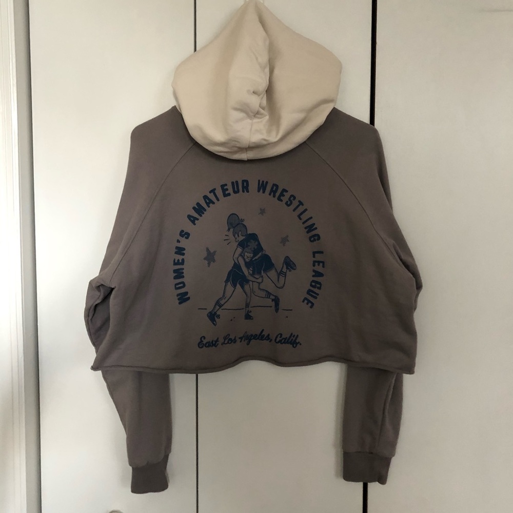Tuesday Bassen Aggressive Wrestling Cropped Hoodie